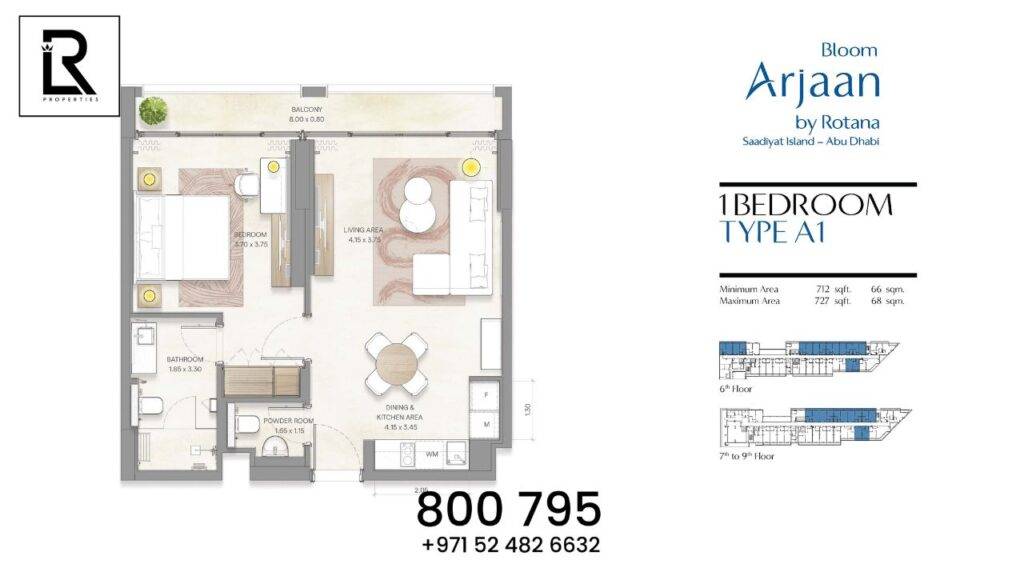 Bloom Arjaan Rotana 1 BR