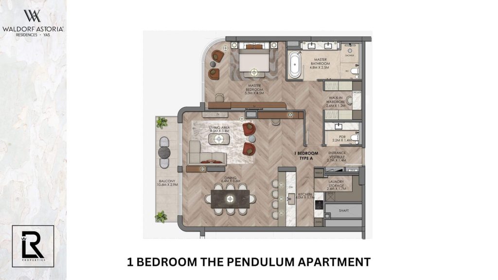 Illustration of Porch-Off Penthouse Apartments