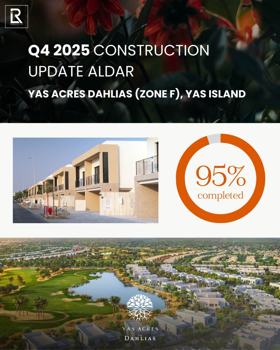 YAS ACRES DAHLIAS (ZONE F), Yas Island Construction Update Q4 2025 Aldar Projects Progress Report