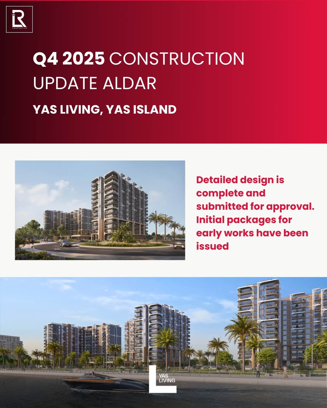YAS LIVING, Yas Island Construction Update Q4 2025 Aldar Projects Progress Report