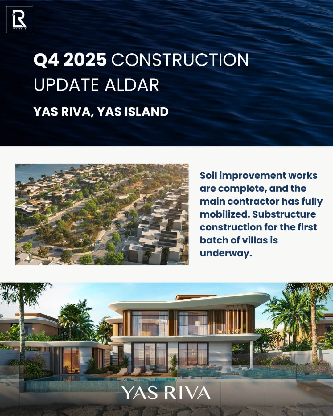 YAS RIVA, Yas Island Construction Update Q4 2025 Aldar Projects Progress Report