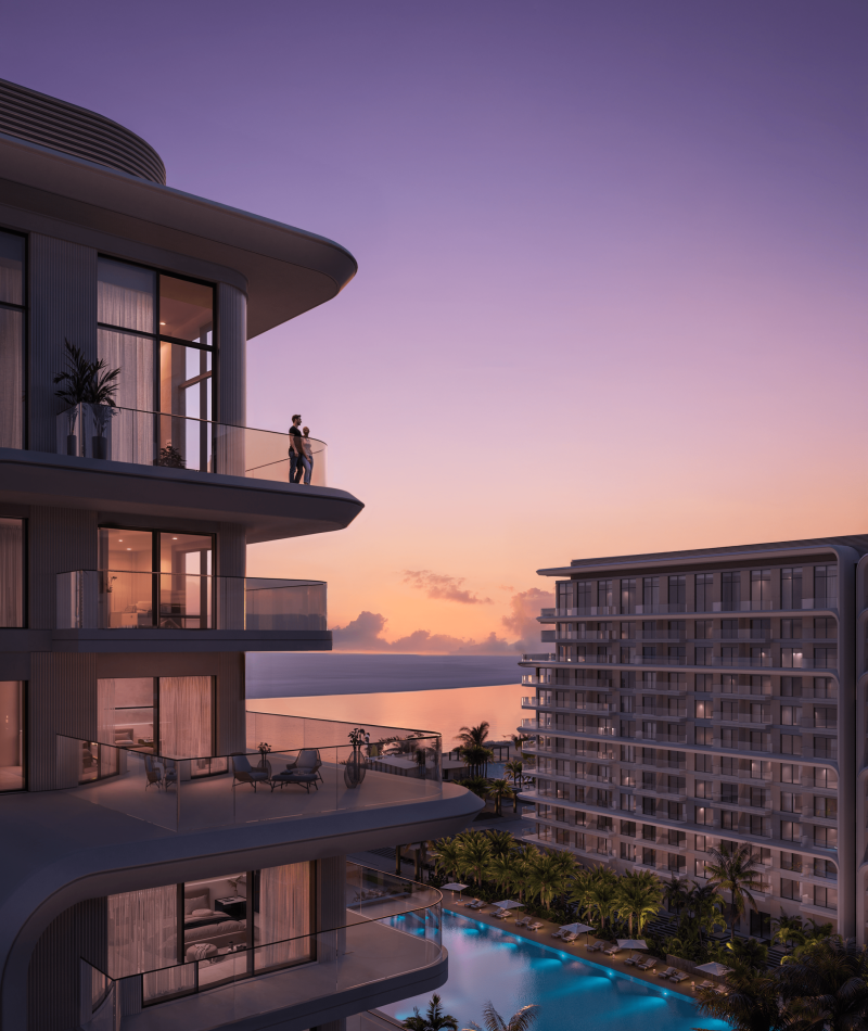 Yas Riva Residences by Aldar 3 sunset render 3k-min (1)